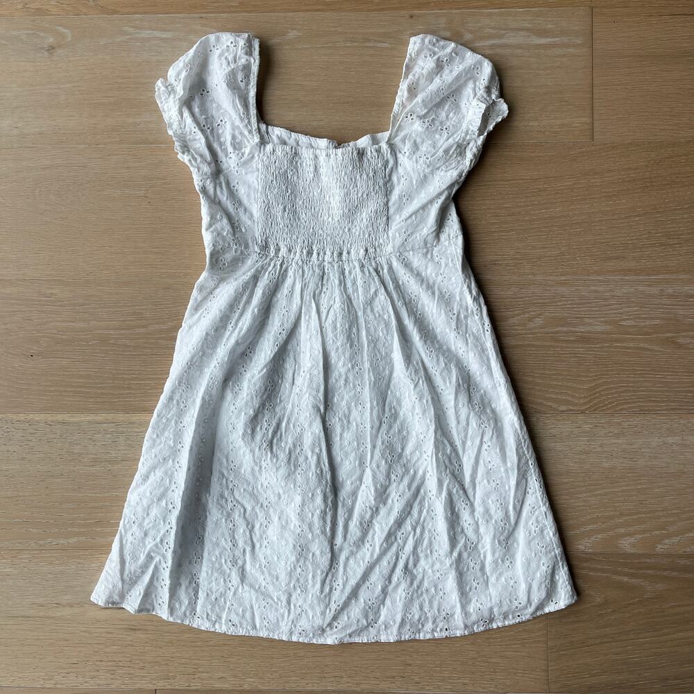Hollister Eyelet Puff Sleeve Mini Babydoll Dress - Picture 5 of 7